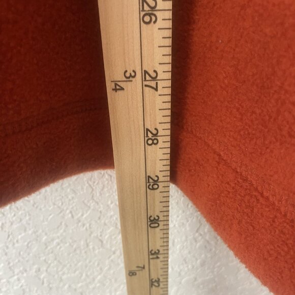 St. Johns Bay Fleece Pullover Sweater Mens Large Rust Orange Half Zip & Stand Co - Picture 8 of 11